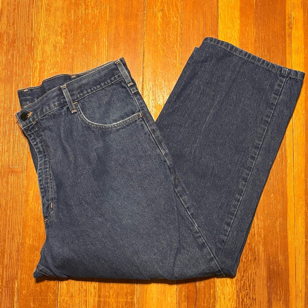 Carhartt FR Men's Relaxed Fire Retardant Blue Jeans 42x32 100% Cotton